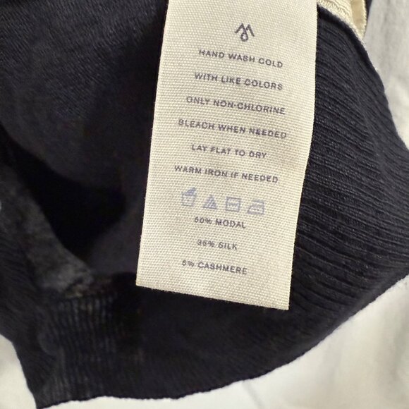 Martin‎ + Osa Blue White V-Neck Cardigan Modal Silk Cashmere Blend Size XS - Picture 4 of 7